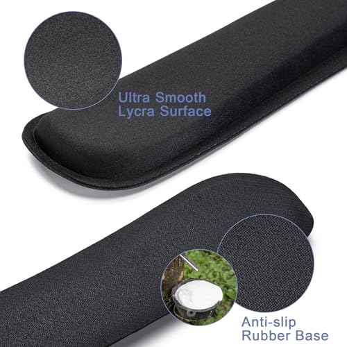 Hoewina Keyboard Wrist Rest,Ergonomic Wrist Rest,Superfine Fabric and Gel Memory Foam Wrist Pad for Computer Keyboard for Easy Typing & Pain Relief, Suitable for Office, Family, Outdoor, Black
