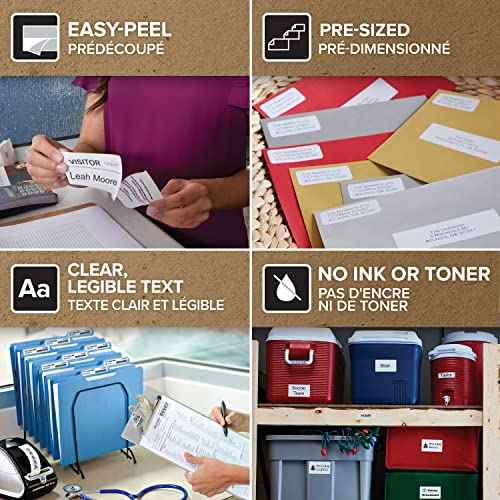 DYMO Authentic LabelWriter Return Address Labels | 25 mm x 54 mm | Self-Adhesive | Roll of 500 Easy-Peel Labels | for LabelWriter Label Makers | Made in Europe