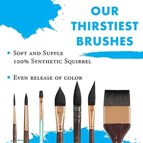 Princeton Artist Brush, Neptune Series 4750, Synthetic Squirrel Watercolor Paint Brush, Mottler, Size 2 Inch