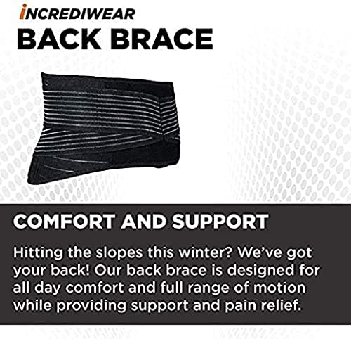 Incrediwear Back Brace - Back Support Brace for Back Pain Relief from Muscle Pain, Sciatica or a Herniated Disc, Everyday Lower Back Lumbar Support (Small)