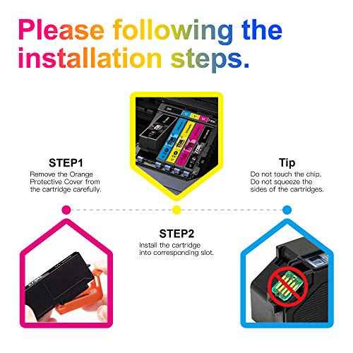 Uniwork Remanufactured Ink Cartridge Replacement for Epson 273 XL 273XL T273XL use for XP820 XP810 XP800 XP620 XP610 XP600 XP520 Printer (2 Black, 1 Photo Black, 1 Cyan, 1 Magenta, 1 Yellow), 6 Pack