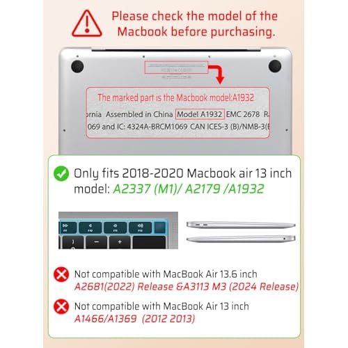 Seorsok Compatible with MacBook Air 13 Inch Case2022 2021 2020 2019 2018 Release A1932 A2179 M1 A2337 Touch ID,Woven Fabric Textured Elegant Leather Plastic Hard Shell Case with Keyboard Cover,Beige