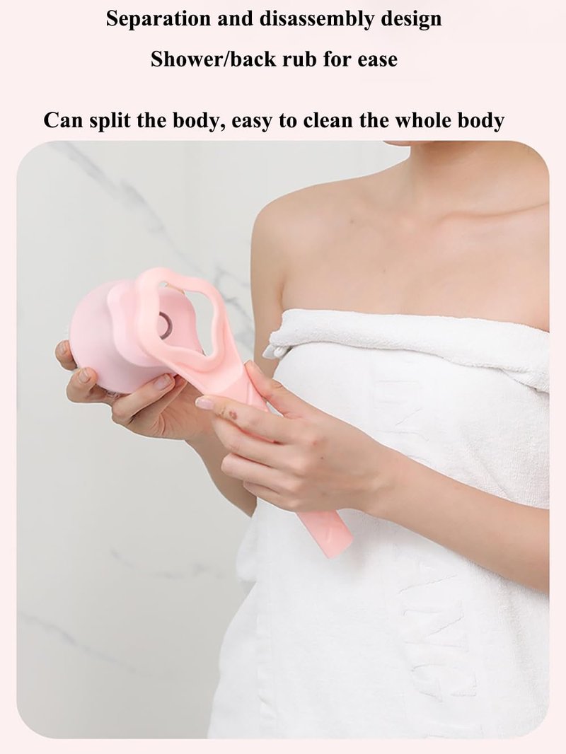 Electric Body Brush for Shower, Rotating Back Scrubber, Waterproof Rechargeable, Deep Cleansing