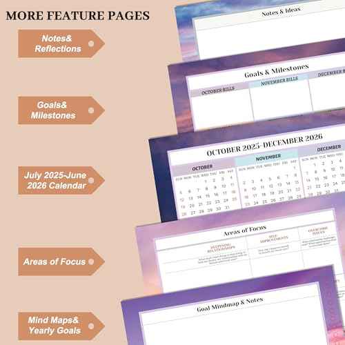 CAGIE 15 Month Planner Oct 2025-Dec 2026 Hourly Daily 2025-2026 Weekly Monthly Planners for Women 25-26 Day Hardcover Calendar Agenda with Stickers, 8.5 x 11