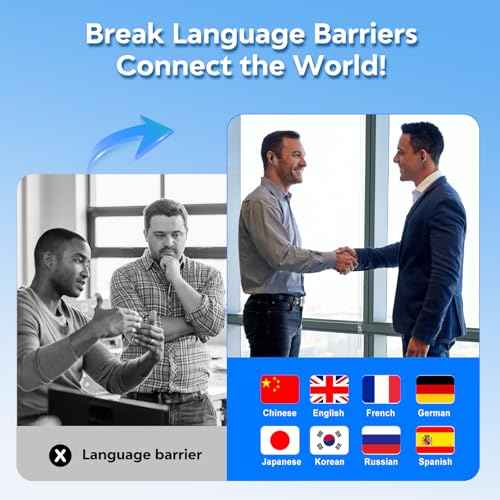 Translation Earbuds,Wireless Earbuds,138Translation Languages Bluetooth Headphones,Translation Earbuds Real Time,Fast Reaction Translation Device