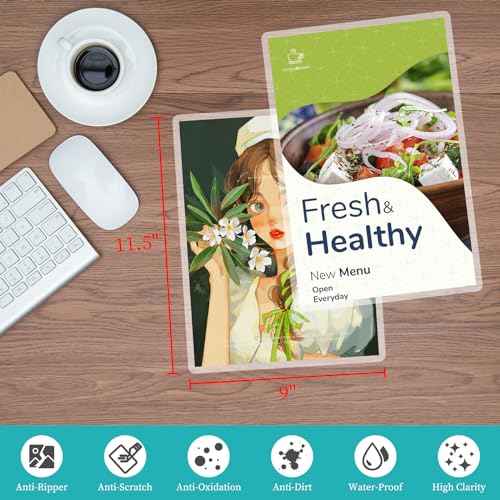 3 Mil Laminating Sheet 500 Pack, Clear 9 x 11.5 Inch Thermal Laminating Pouches for Thermal Laminator, Holds 8.5 x 11 Inch Letter Size Lamination Sheets, Water-Proof Laminating Paper