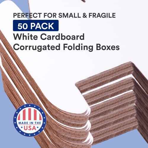 BOX USA Shipping Boxes Small 6"L x 4"W x 4"H, 50-Pack | Corrugated Cardboard Box for Packing, Moving and Storage
