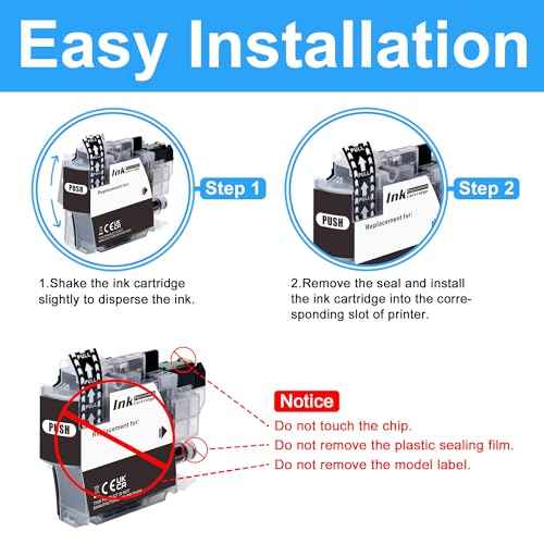 LCL LC402 LC402XL High Yield Ink Cartridge Replacement for Brother LC402XLBK LC402XLC LC402XLM LC402XLY for MFC-J5340DW MFC-J6540DW MFC-J6740DW MFC-J6940DW Printer(4-Pack KCMY)