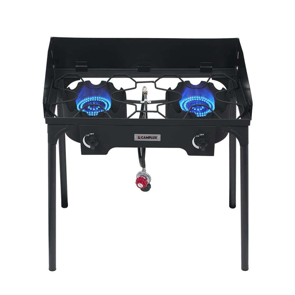 Camplux Camping Stove 2 Burners, Propane Burner 260,000 BTU, Heavy Duty Gas Stoves for Outdoor Cooking