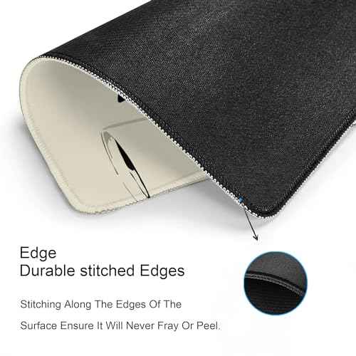 Cute Black Cat Mouse Pad,Kawaii Anime Cat Mouse Pads for Wireless Mouse Desk Accessories,10"X8" Travel Mousepad with Non-Slip Rubber Base, Stitched Edge Mouse Pads for Desk,Computers,Laptop,Office