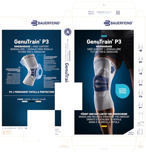 Bauerfeind - GenuTrain P3 - Patella Knee Support - For Misalignment of the Kneecap - Left Knee - Size 2 - Color Black