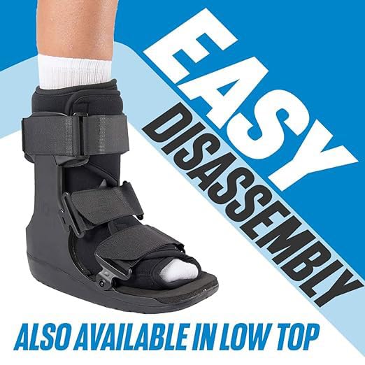 Centec Walker Boot (Non-Air) - Medical Grade Immobilization for Strains, Sprains & Stable Fractures | Breathable Material (Low Top, High Top) (LOW TOP/XS)