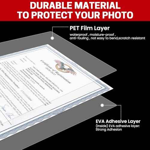CAREGY 5 Mil Thermal Laminating Pouches (200 Pack) - 9x11.5 Inch Laminating Sheets for 8.5x11 Documents, Clear,Office & School Laminator Supplies