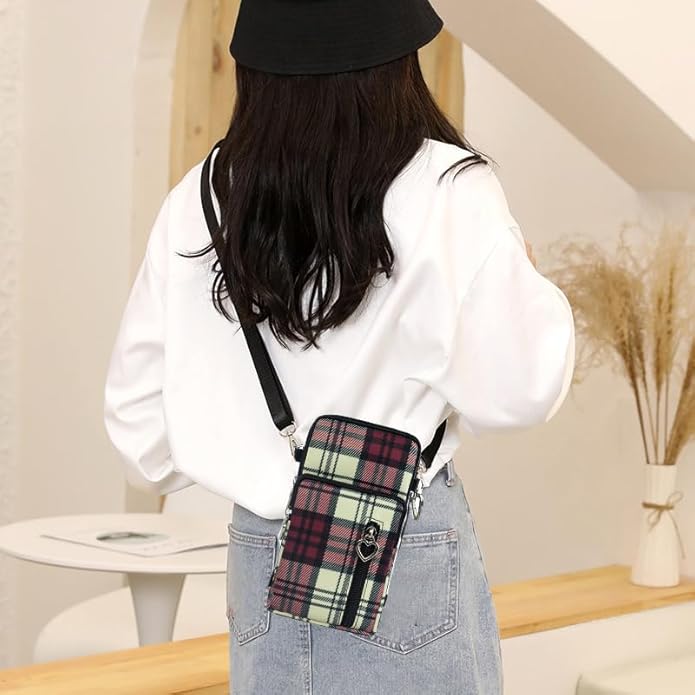 JANKS Small Crossbody Bag for Women - Mini Phone Purses with Crossbody Strap and Wallet - Nylon Arm Bag