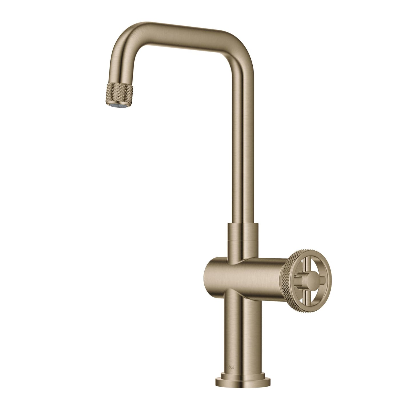 KRAUS Urbix Industrial Single Handle Bar Kitchen Faucet in Brushed Gold, KPF-3127BG