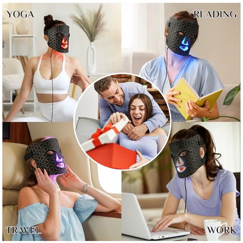 Red Light Therapy Mask for Face, LED Face Mask Light Therapy with Red 630±5nm & NIR 830nm, Body Beauty Machine for Care at Home