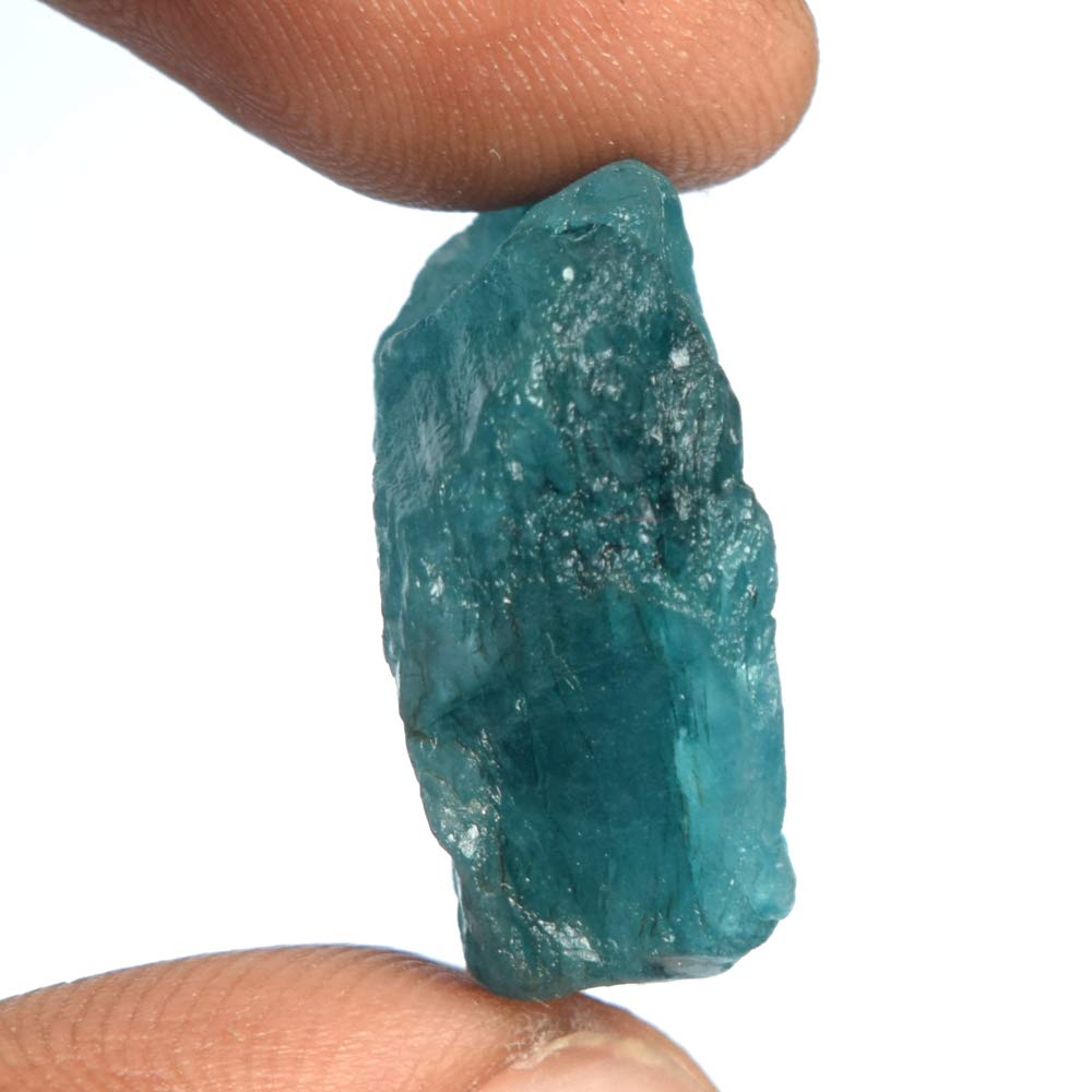 GEMHUB Rare Raw Blue Aquamarine Chunk 27.00 Ct Certified Natural Raw Blue Aquamarine Healing Crystal for Jewelry DT-329