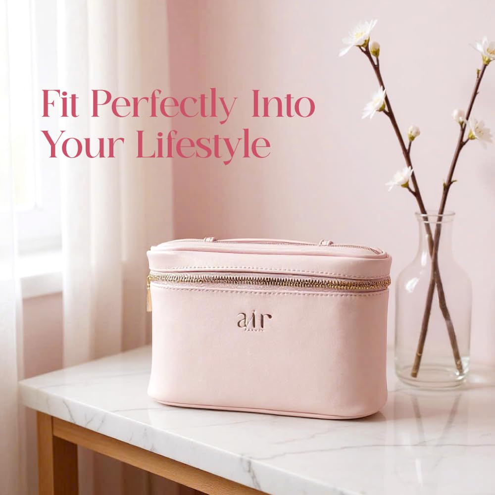 Air Glow Makeup Bag, Cosmetic makeup Travel bag, cosmetic bags for women Case with Zipper Closure