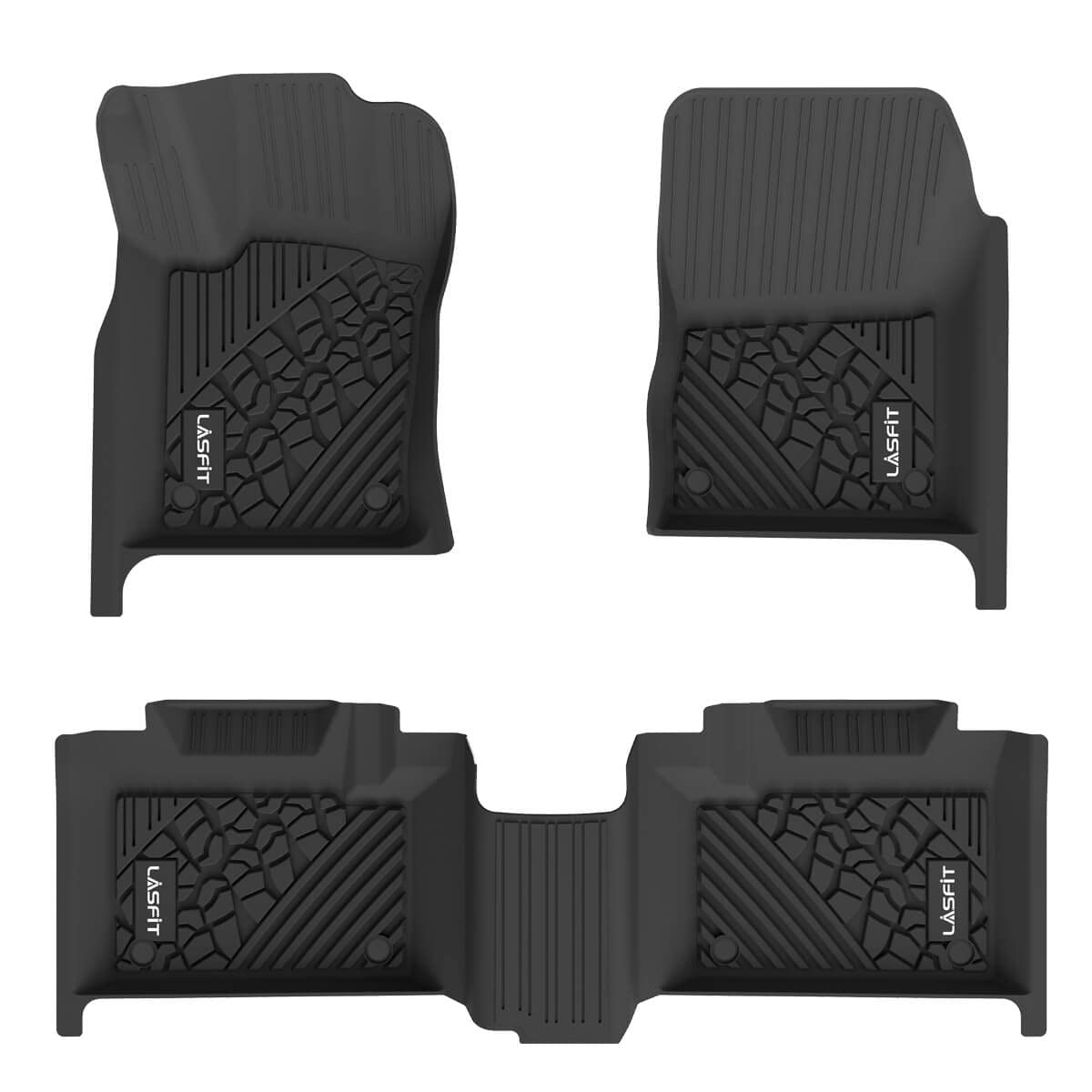 LASFIT Floor Mats for Jeep Grand Cherokee 2016-2021 5-Seat, for Dodge Durango 2016-2026 5-Seat (Not for 6-Seat), All Weather TPE Custom Fit Trunk Liners Car Floor Mats Black