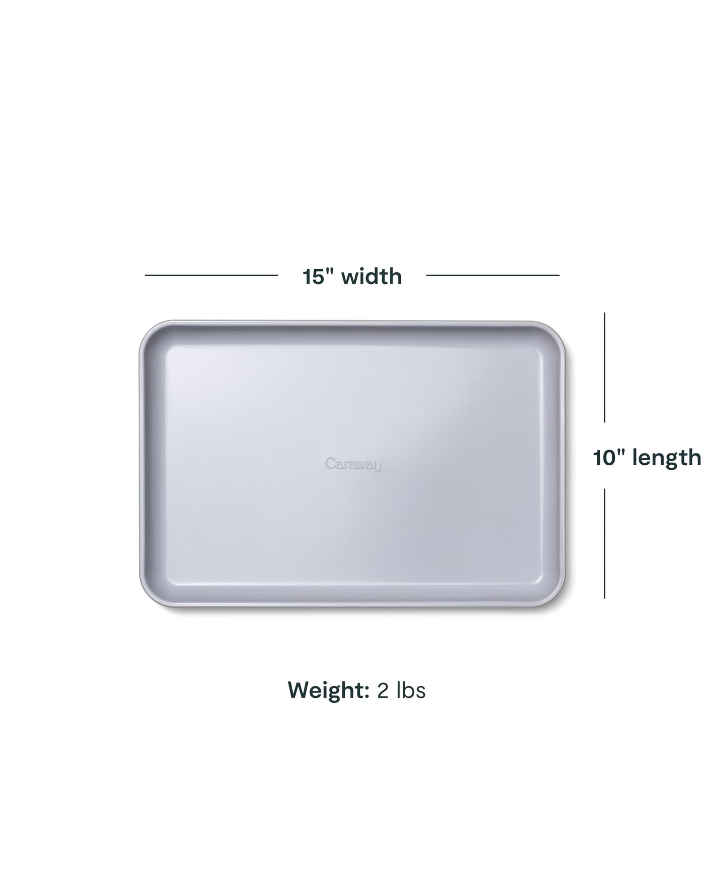 Caraway Non-Stick Ceramic Medium Baking Sheet - Naturally Slick Ceramic Coating - Non-Toxic, PTFE & PFOA Free - Perfect for Baking, Roasting, and More - Medium (15" x 10") - Gray