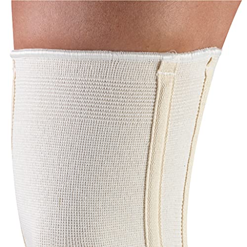 CHAMPION Knee Brace Flexible Stays Knit Elastic, White, Medium (Pack of 2)