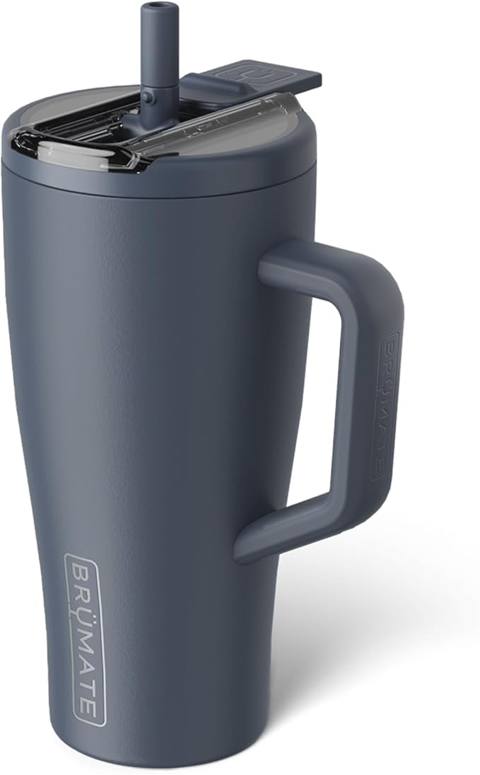 BrÃ¼Mate Era Flip 30oz Tumbler with 100% Leakproof Covered Straw Lid | Hygienic Covered Straw | Insulated Stainless Steel Water Bottle with Handle | Cup Holder Friendly | BPA-Free (Nightfall Blue)