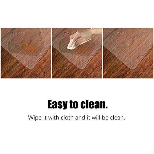 Azadx Office Chair Mat for Hard Floors 36" X 55", Clear PVC Chair Mat for Hardwood Floor, Durable Plastic Floor Protector Mat for Home and Office use (36" X 55" Rectangle)