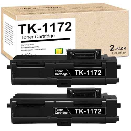 TK-1172 Black Toner High Yield 2-Pack TK1172 with Chip (7500 Pages/Pack) Compatible for Kyocera TK-1172 Toner for ECOSYS M2040dn M2540d M2540dw M2640idw Printer Cartridge, 1T02S50US0