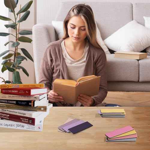 84PCS Magnetic Bookmarks Book Mark, 12 Colors Magnet Bookmark Clips Bulk, Cute Gifts Book Marks for Reading Women Men, Bookmarks for Book Lovers