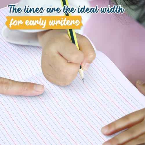 120 Pack Operation Christmas Items Primary Ruled Composition Notebook, Grade K-2 Journal 50 Sheets, 7-1/2" x 9-3/4" Writing Notebook for Kids Kindergarten Preschool 1st 2nd Grad (Multicolor)