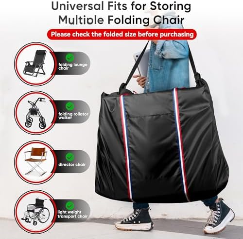 Rollator Travel Bag - Waterproof Wheelchair Bag for Folding Walker, Compact Wheelchair Transport Chair Portable Carry Case Cover for Car & Airplane TSA Traveling (34" Lx17 Wx42 H)