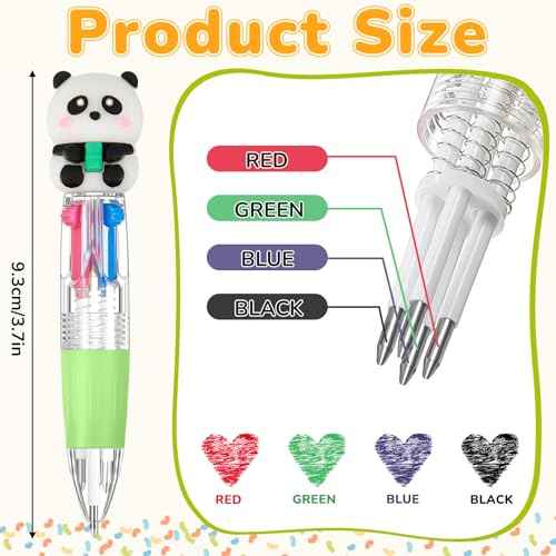 120 Pcs Mini Multicolor Pen in One 4 in 1 Cute Kawaii Ballpoint Ink Pens Bulk Fun Gifts for Birthday Party Favor School Prizes (Classic Style)