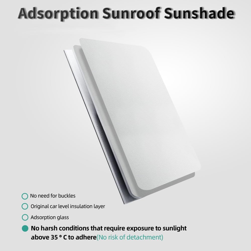 LAST CALL Foldable Sunroof Sunshade Compatible for Volvo 2018-2024 XC60 Accessories, UV and Heat Reflective Roof Sunshade for XC60 Accessories Sunroof Shade (Beige)