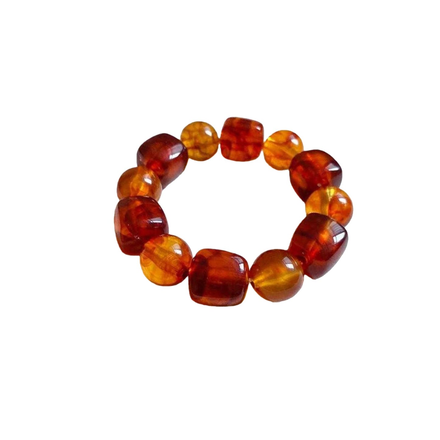Irregular Resin Chunky Beaded Bracelet for Women Boho Colorful Acrylic Beads Stretch Bracelet Bangle Statement Jewelry Summer Beach Charm Bracelets Fashion Trendy Stone Beads Cuff Bracelets (Brown)