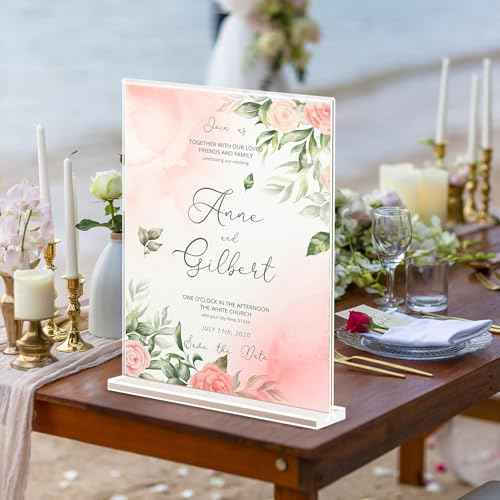 Acrylic Sign Holder 8.5 x 11, Double Sided Sign Holder Stand, Plastic 12 Pack Table Paper Stand, Vertical Menu Flyer Stand, T Shape Table Flyer Holder