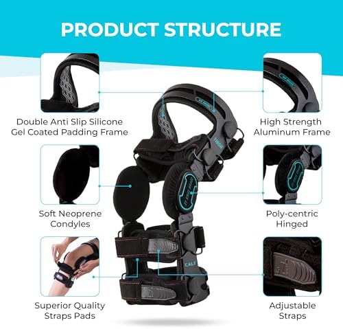 Z1 K6 Hinged Unloader Metal Knee Brace for Men and Women - Knee Support for ACL, MCL, LCL, PCL, Sport Injuries, Mild Osteoarthritis, Meniscus Tears - Ideal for Running & Daily Activities (S9)