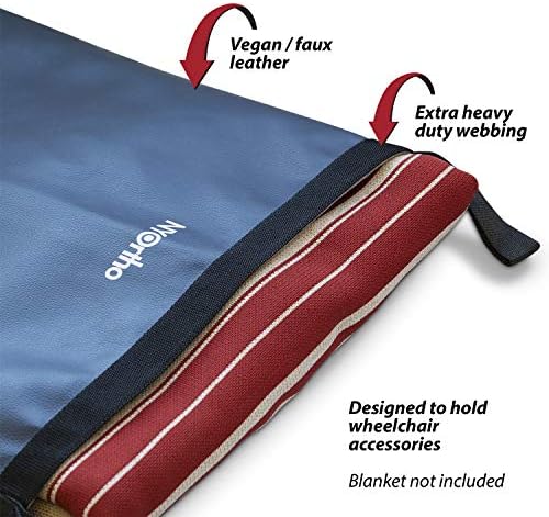 NYOrtho Wheelchair Foot-Rest Extender Elevating Pad - Leg Cushion Protector + Carrying Bag | Secures Easily with Quick-Release Strap Seat Widths 22" - 24" + Carrying Bag, 1" Foot Platform