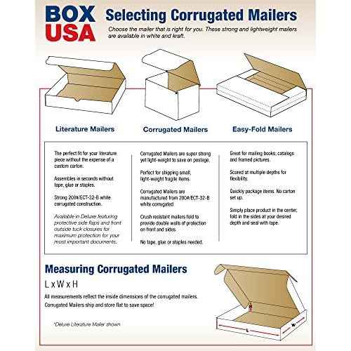 BOX USA BM1081 10 1/4"L x 8 1/4"W x 1 1/4"H, White (Pack of 50)