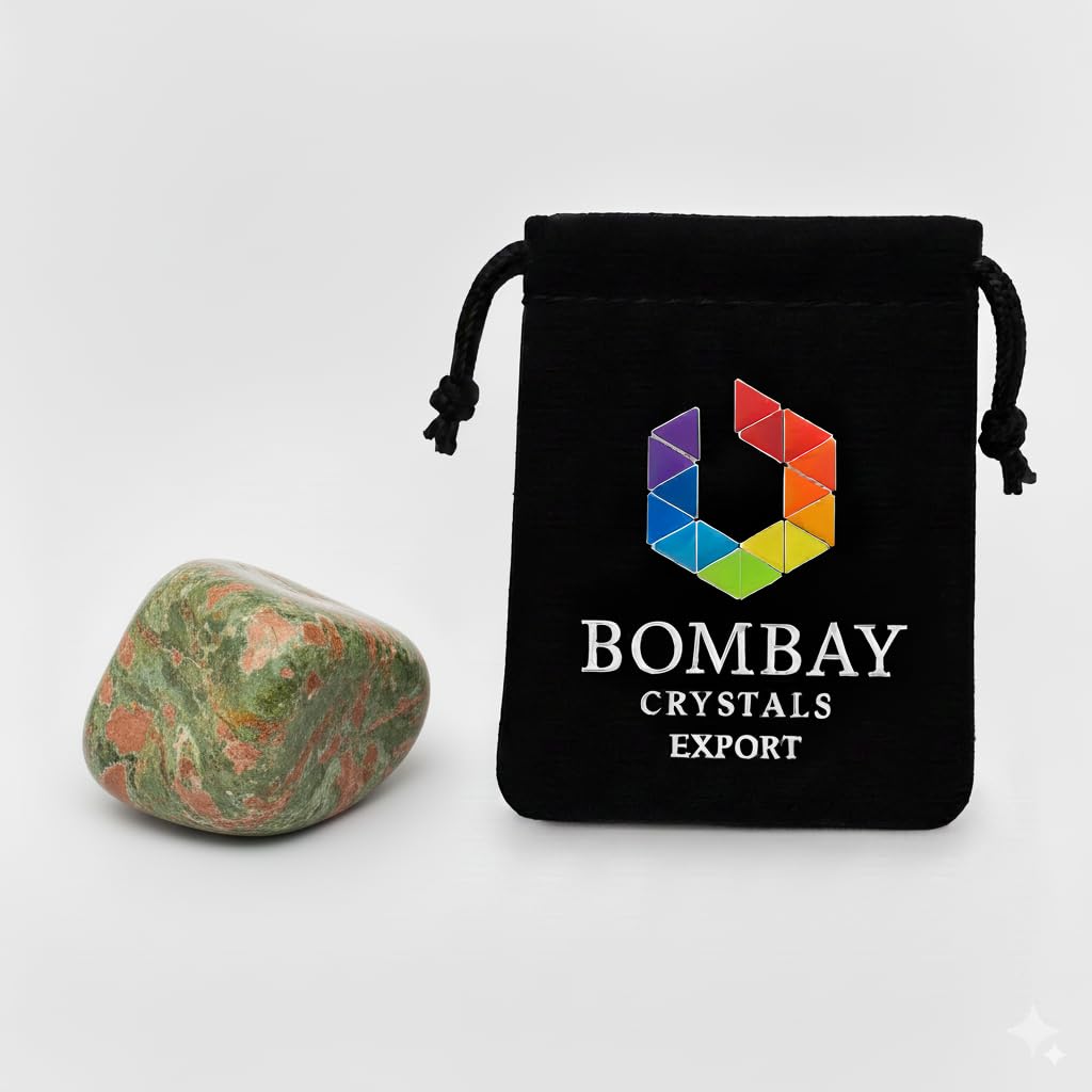 Unakite Tumbled Stone – Natural Green & Pink Crystal Gemstone for Positivity, Balance & Spiritual Growth – Pocket Stone for Meditation, Reiki, Chakra, Yoga & Décor