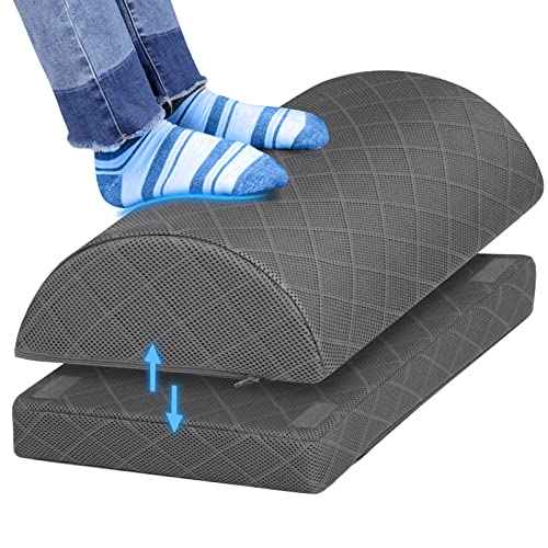 Foot Rest,Desk & Gaming Accessories,Foot Rest for Under Desk at Work,Comfortable Footrest with 2 Adjustable Heights & Removable Cover, Office Desk AccessoriesÂ£Â¨Gray-20 inÂ£Â©