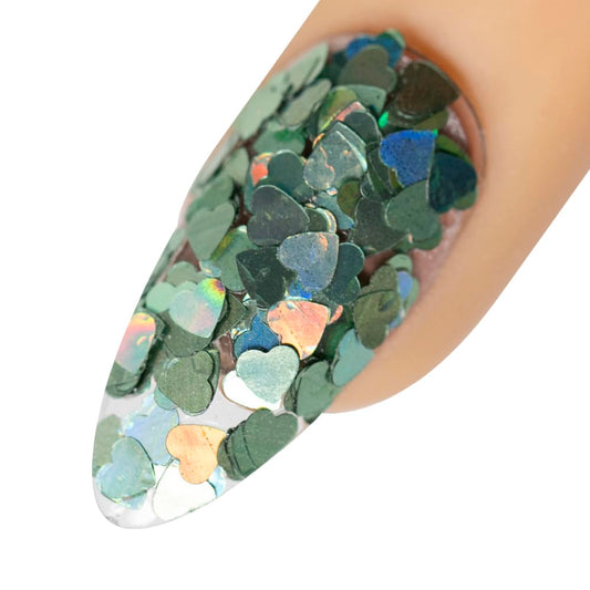 Young Nails Art Glitters - Premium Loose Nail Glitter Powder for Acrylic Nails & Gel Nails, Nail Sequins, Nail Sparkles, Nail Art Powder, Fine & Chunky Glitter, Durable, Grapple, 1 oz