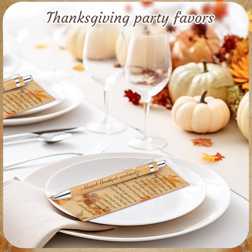 Epakh 100 Sets Thanksgiving Gifts Bulk, Fall Pens with Greeting Cards, Fall Party Favors for Adults, Friendsgiving Party Favors, Thanksgiving Gifts for Coworker, Teacher, Employee, Office (Retro)