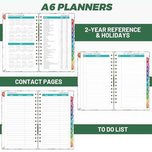 2026 Pocket Calendar - 2026 Pocket Planner for Purse, Jan. 2026 - Dec. 2026 Planner Weekly and Monthly, 4.1'' ¡¿ 6.8'', 12 Months Tabs, Strong Twin-wire Binding, Floral Cover
