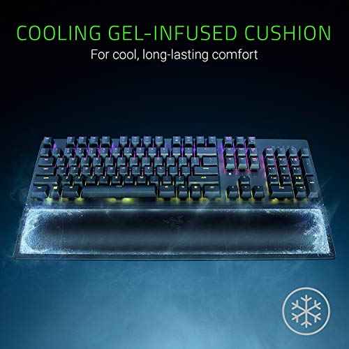 Razer Ergonomic Wrist Rest Pro for Full-Sized Keyboards: Cooling Gel Infused - Anti-Slip Rubber Base - Angled Incline - Classic Black