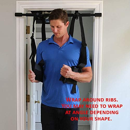 Sit and Decompress Back Stretcher 3 Minutes A Day Low Back Traction Therapy Spinal Decompression Inversion Table Alternative Safe for All Back Conditions (Medium Harness with Bar)