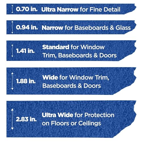 ScotchBlue Original Multi-Surface Painter's Tape 2090, 0.75 Inches x 60 Yards per Roll, 12 Rolls, Blue, 14-Day Clean Removal, UV Resistant, for Indoor and Outdoor Use
