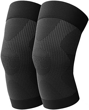 KEKING Orthopedic Brace for Tendinitis, Arthritis, ACL, MCL, Injury Recovery, Meniscus Tear, Knee Pain, Aching Knees, Patellar Tendonitis and Arthritis, Knee Compression Sleeves 2 Pack, Black S