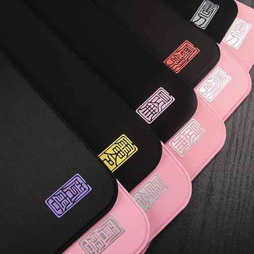 ESPTIGER Mouse Pads Shan Hai Series Kun LUN (480 x 400 x 4mm) Standard Size SlimFlex Base Delicate Random Jacquard Weave Fabric Large Cloth Gaming Mousepad ? Pink