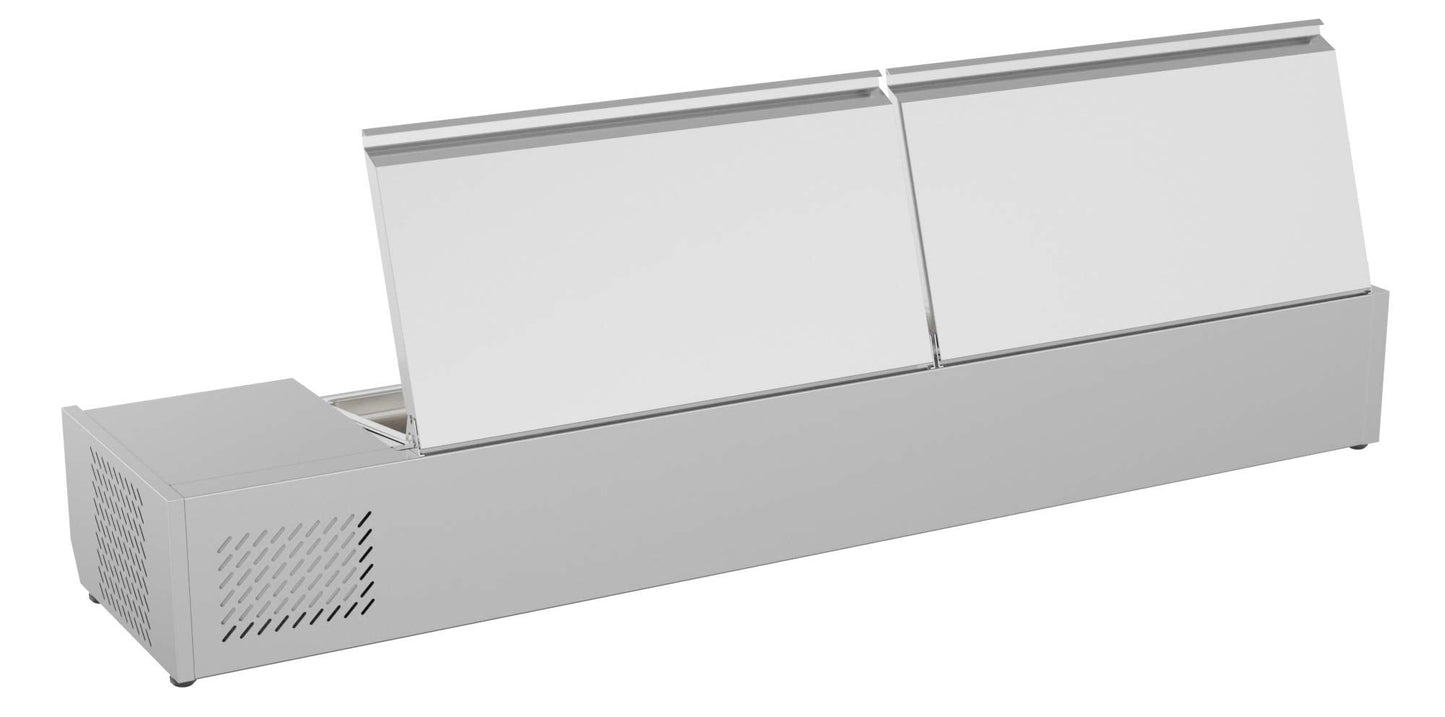 KoolMore SCDC-8P-SSL Commercial-Refrigerator, 71 Inch, Silver