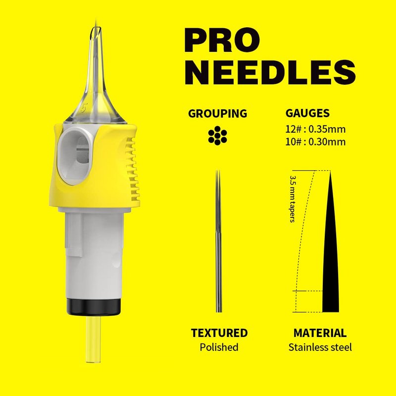 Hawink Tattoo Cartridge Needles #10 Bugpin 3 Round Liner X-Taper 16PCS Finger Ledge Cartridges EN05S-FG-16-1003RL